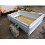 QUAD BIKE TOWED GALVANISED GENERAL PURPOSE TRAILER ON FLOATATION TYRES, 1.61MX 1M APPROX. UNUSED.