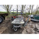 4 WHEELED TURNTABLE TRAILER GALVANISED.....THIS LOT IS SOLD UNDER THE AUCTIONEERS MARGIN SCHEME, THE