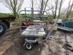 4 WHEELED TURNTABLE TRAILER GALVANISED.....THIS LOT IS SOLD UNDER THE AUCTIONEERS MARGIN SCHEME, THE