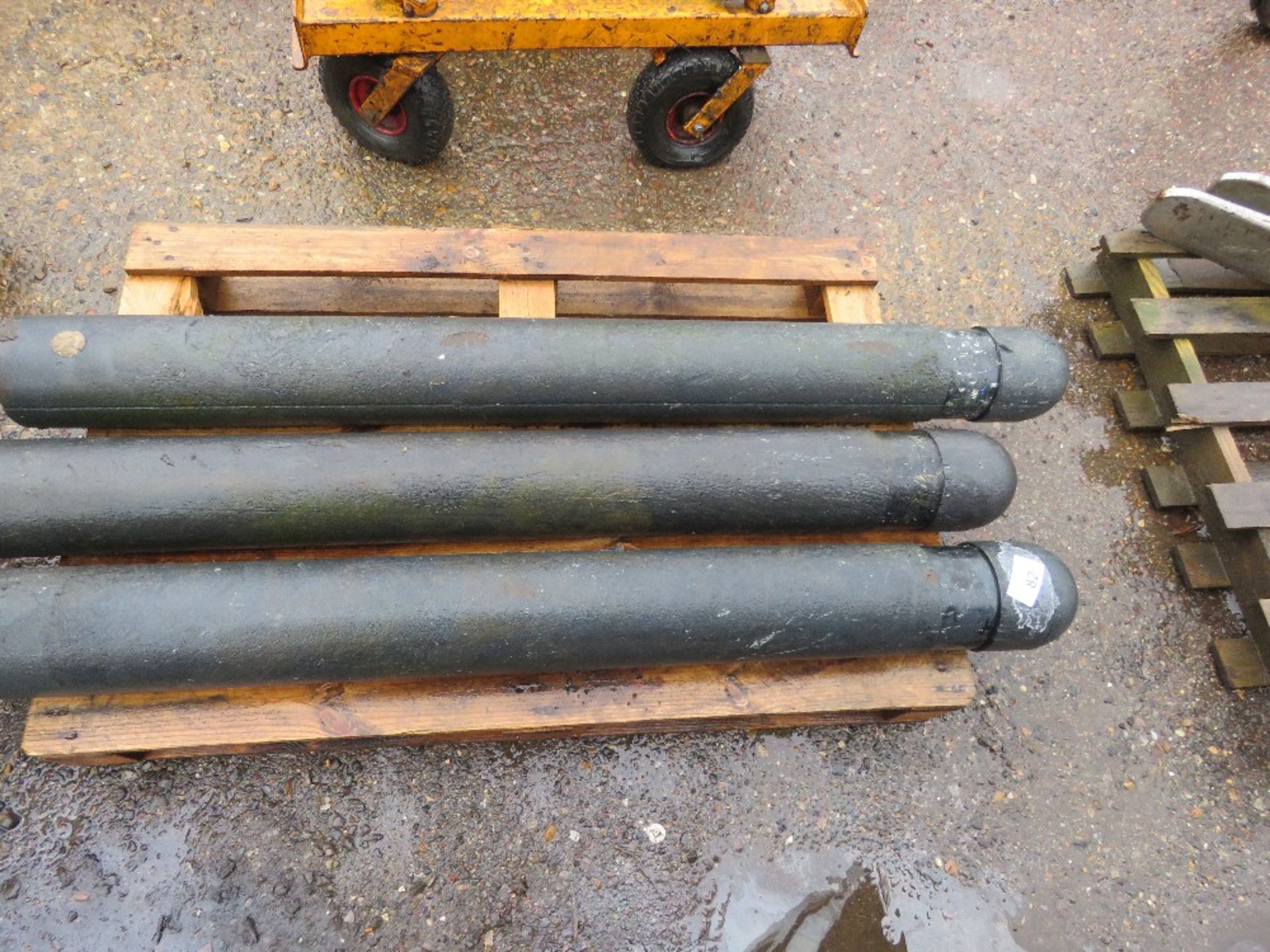 3NO LARGE PLASTIC BOLLARDS.....THIS LOT IS SOLD UNDER THE AUCTIONEERS MARGIN SCHEME, THEREFORE NO VA