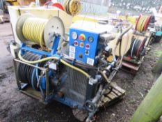 RIONED KUBOTA 4 CYLINDER ENGINED JETTER PUMP UNIT WITH HOSE REELS AND TANK. when tested was seen to