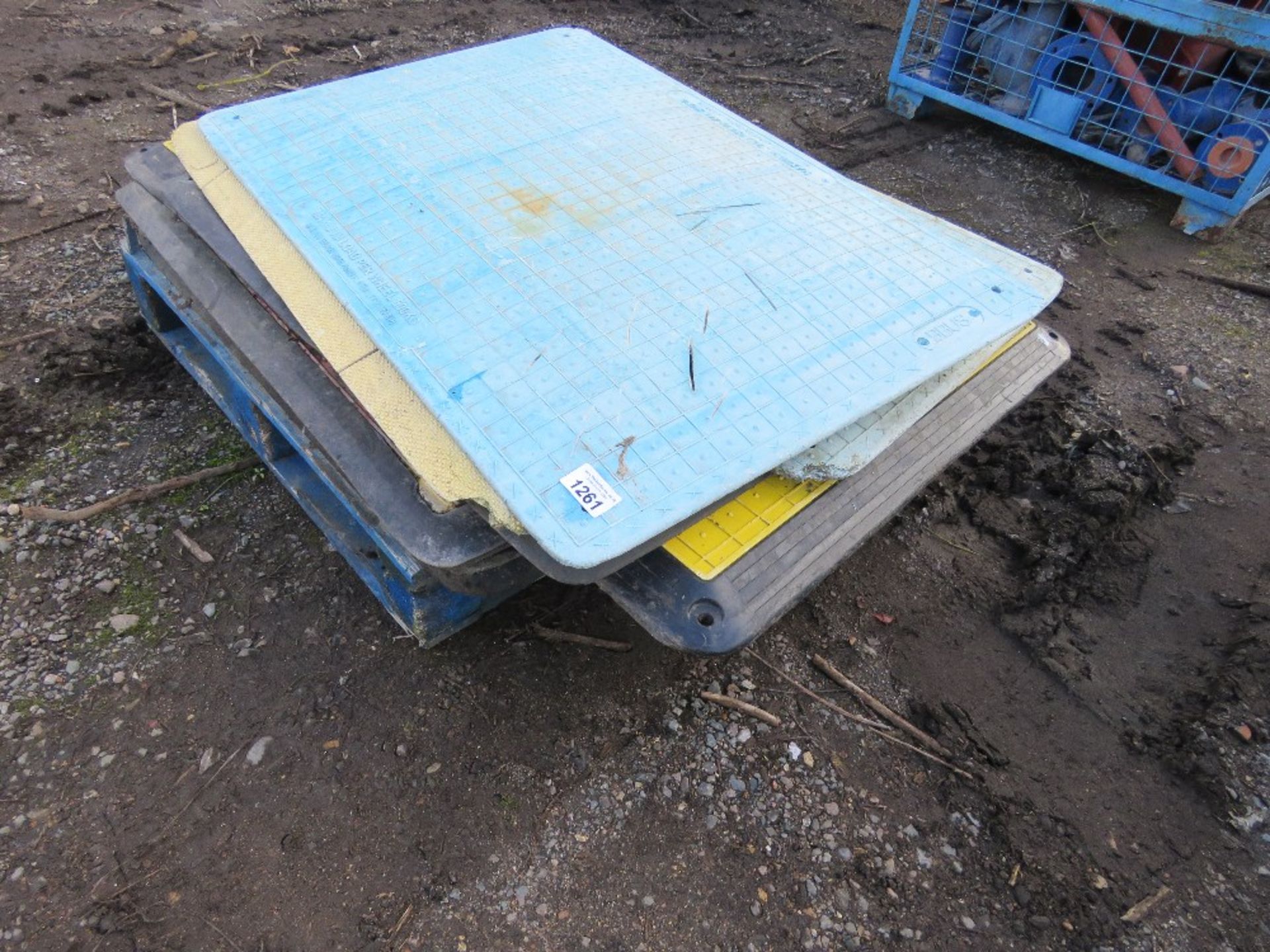 10NO GRP MANHOLE CROSSING PLATES. SOURCED FROM COMPANY LIQUIDATION.