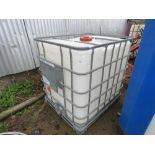 IBC PLASTIC PALLET TANK. THIS LOT IS SOLD UNDER THE AUCTIONEERS MARGIN SCHEME, THEREFORE NO VAT W