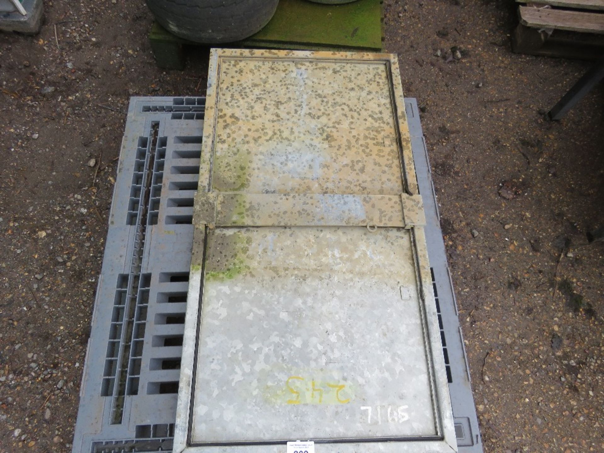 HEAVY DUTY GALVANISED STEEL DOOR 0.66M X 1.26M APPROX.