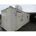 SECURE SITE OFFICE 24FT X 8FT APPROX INCLUDING SOME FURNITURE AS SHOWN. . SOURCED FROM COMPANY LIQUI