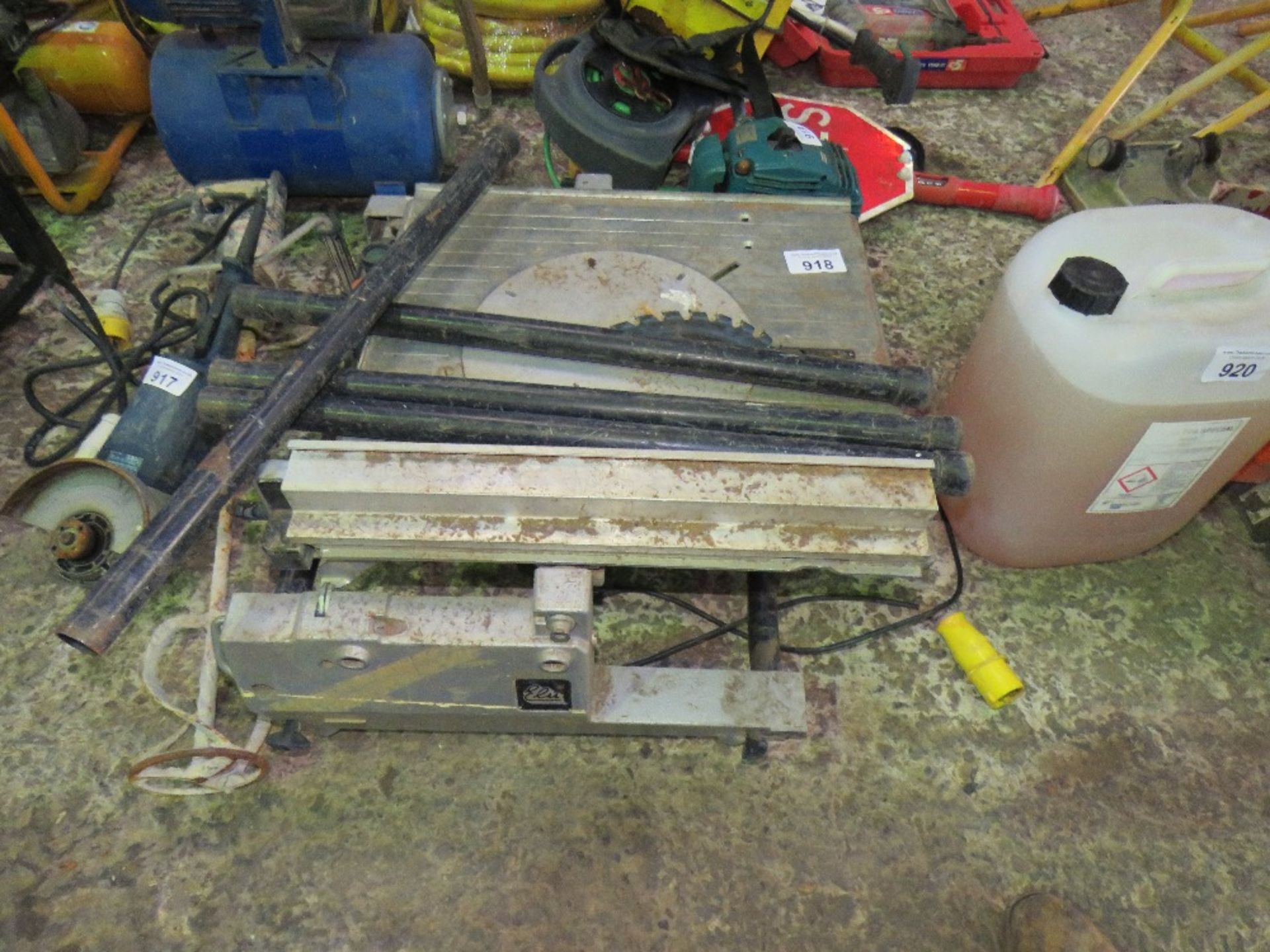 SMALL WOOD CUTTING SAWBENCH PLUS LEGS.....THIS LOT IS SOLD UNDER THE AUCTIONEERS MARGIN SCHEME, THER - Image 2 of 2