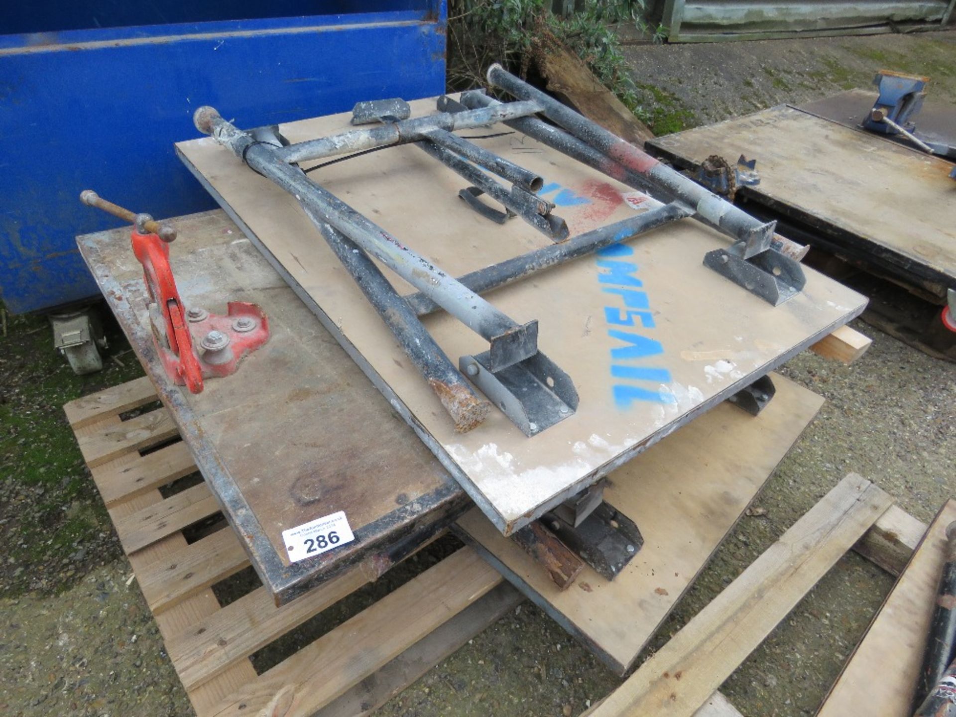 3 X ARMORGARD TYPE FOLDING WORK TABLES. SOURCED FROM COMPANY LIQUIDATION