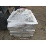 PALLET OF MANHOLE SURROUND SECTIONS 43CM X 67CM OVERALL APPROX. PLASTIC/RUBBER TYPE..