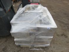 PALLET OF MANHOLE SURROUND SECTIONS 43CM X 67CM OVERALL APPROX. PLASTIC/RUBBER TYPE..