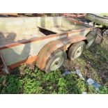 TWIN AXLED TRAILER, REQUIRES ATTENTION 4FT X 7FT APPROX.