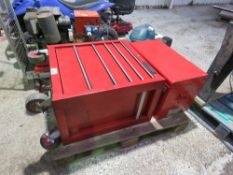 SNAPON AND CORNWELL TOOL BOXES WITH KEYS AS SHOWN.....THIS LOT IS SOLD UNDER THE AUCTIONEERS MARGIN