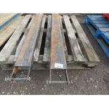 PAIR OF FORKLIFT EXTENSION TINES 5FT LENGTH APPROX.