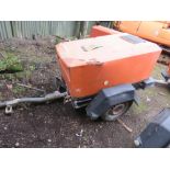 INGERSOLL RAND 720 TOWED ROAD COMPRESSOR. KUBOTA ENGINE. BEEN IN LONG TERM STORAGE, UNTESTED, CONDIT