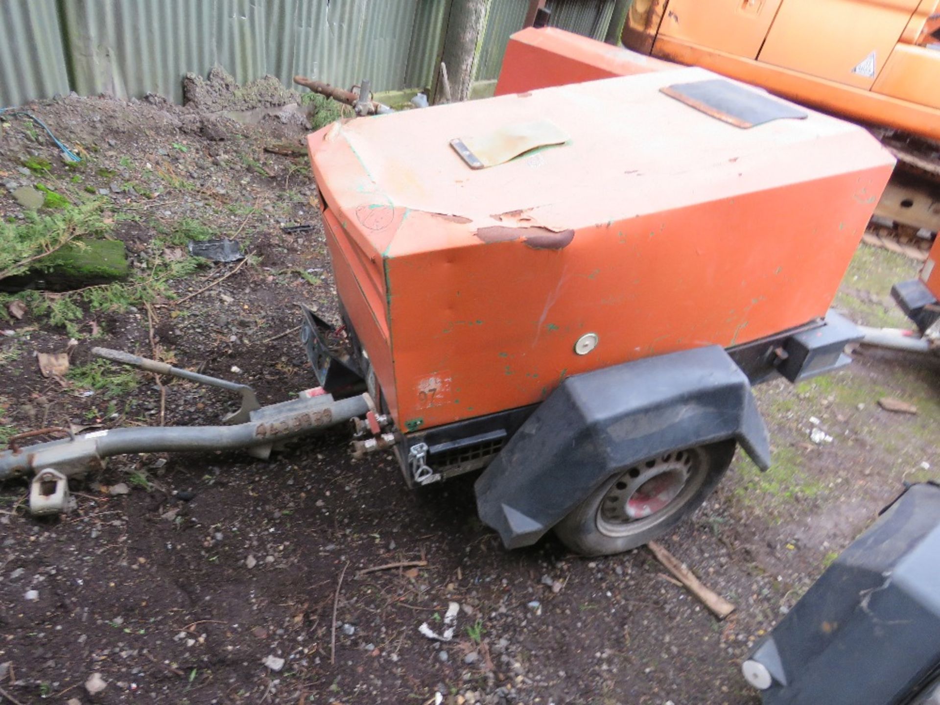 INGERSOLL RAND 720 TOWED ROAD COMPRESSOR. KUBOTA ENGINE. BEEN IN LONG TERM STORAGE, UNTESTED, CONDIT