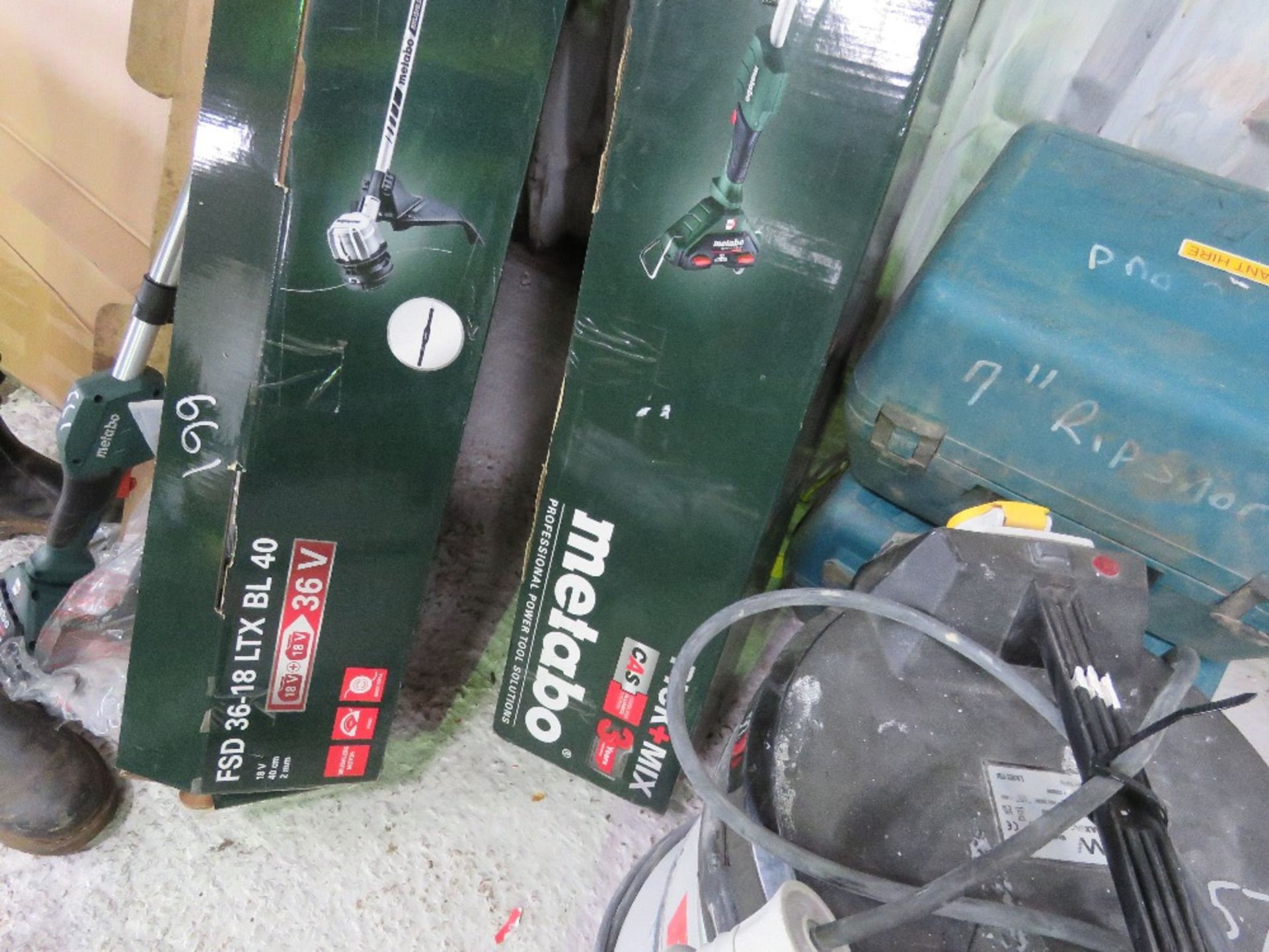 2 X METABO STRAIGHT SHAFT HD 36VOLT BATTERY BRUSH CUTTERS/STRIMMERS, NO BATTERIES, UNUSED. THIS L - Image 5 of 6