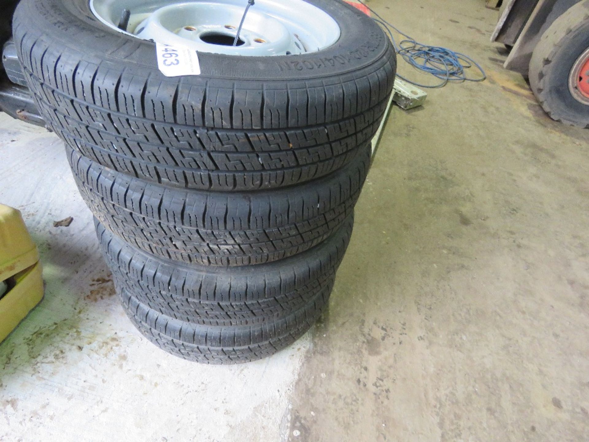 4NO TRAILER WHEELS 5 STUD RIMS SIZE 15570R12C.