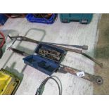 LARGE TORQUE WRENCH PLUS MACHINE SKATE HANDLES AND A PULLER SET ETC.....THIS LOT IS SOLD UNDER THE A