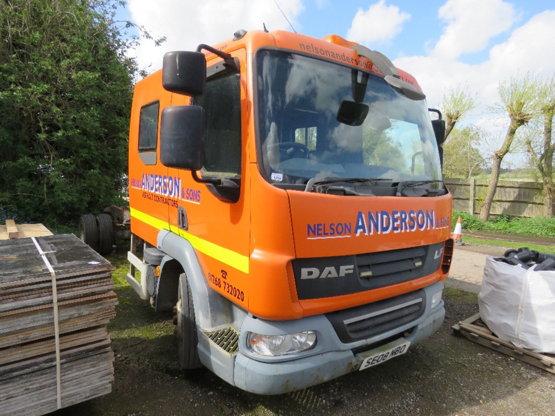 DAF LF45.160 08E CREW CAB LORRY 7500KG RATED. REG: SE08 NBO WITH V5 WHEN TESTED WAS SEEN TO RUN, D