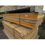 STACK OF APPROXIMATELY 14NO HEAVY DUTY 25-30MM APPROX PLYWOOD SHEETS 1.0M X 2.20M SIZE APPROX.