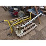 2 X KERB LIFTING TONGS AND A MANHOLE LIFTER UNIT. SOURCED FROM COMPANY LIQUIDATION.....THIS LOT IS S