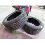 2 X TYRES, CONDITION UNKNOWN 255-50R19.
