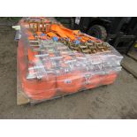 PALLET CONTAINING 50NO LITTLE USED EXTRA HEAVY DUTY RATCHET STRAPS, 10 TONNE RATED 9.5M LENGTH.....T