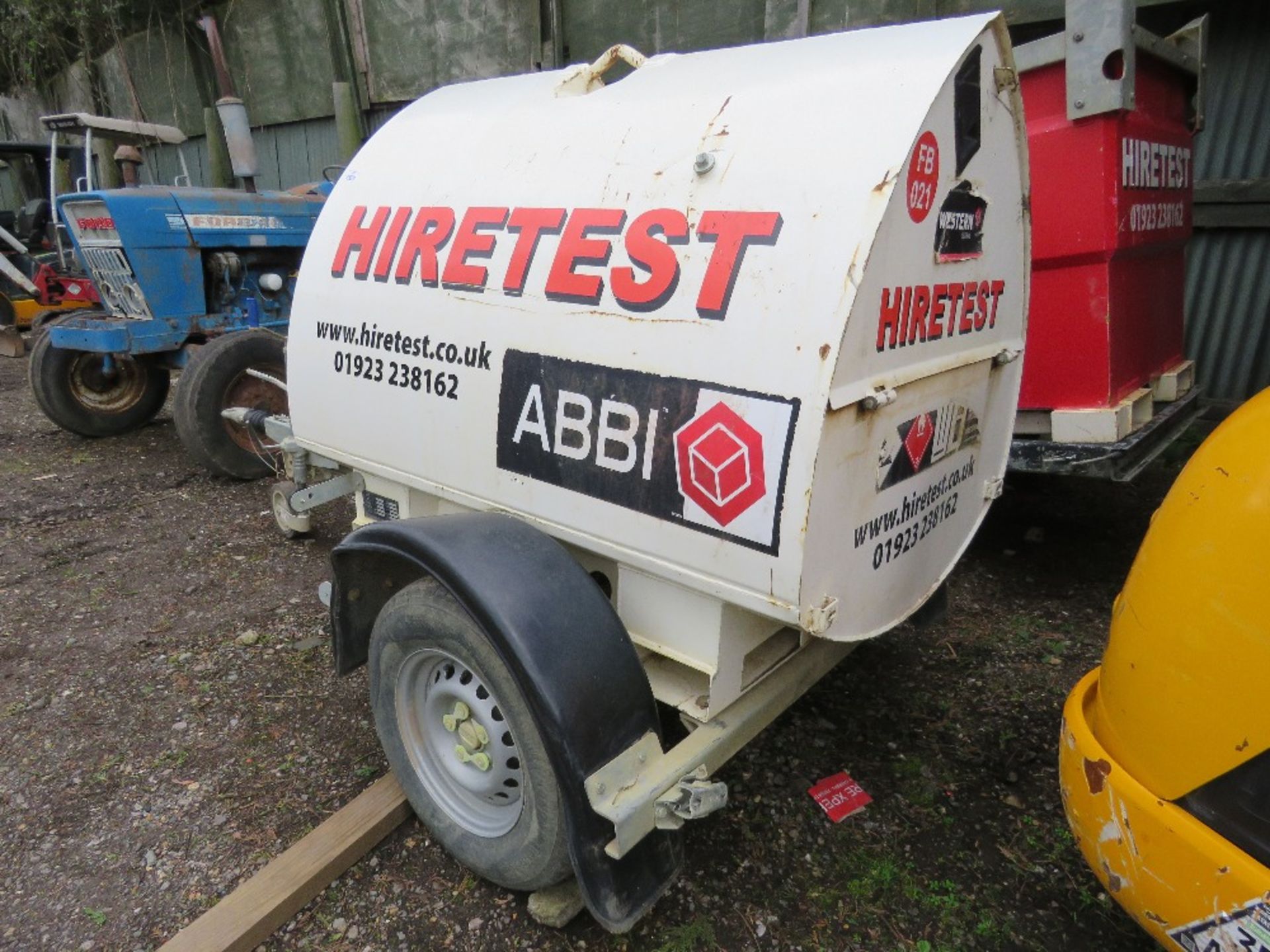 WESTERN ABBI TOWED FUEL BOWSER, 990 LITRE CAPACITY, YEAR 2020 BUILD. RING HITCH. 12VOLT ELECTRIC TRA - Bild 3 aus 7