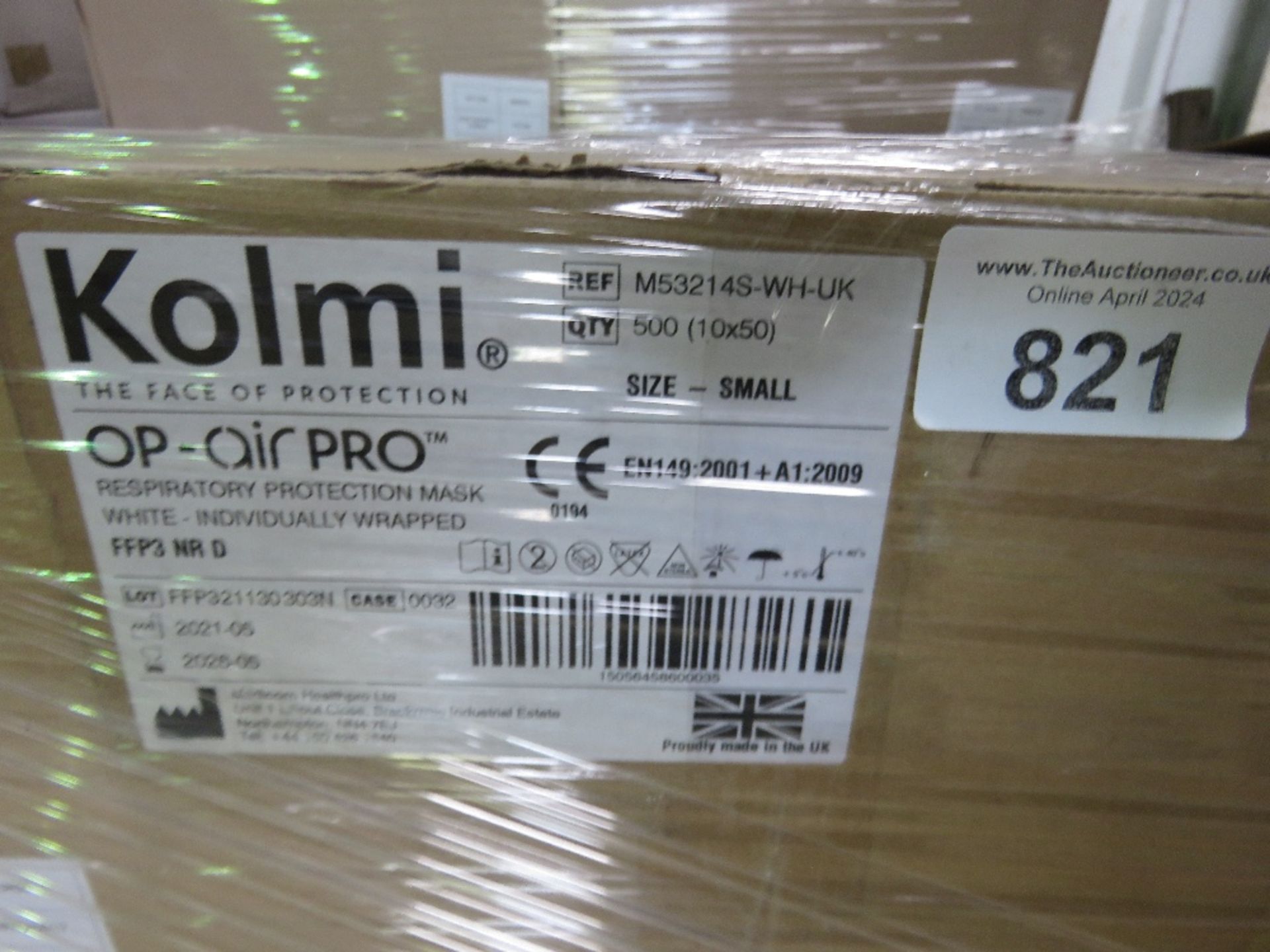 PALLET OF KOLMI OPARPRO TYPE RESPIRITORY MASKS SMALL SIZE,15NO BOXES IN TOTAL APPROX.....THIS LOT I - Image 2 of 3