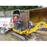 JCB 8018CTS RUBBER TRACKED MINI EXCAVATOR YEAR 2017, 1017 REC HOURS. WITH ONE BUCKET AND A POST HOLE