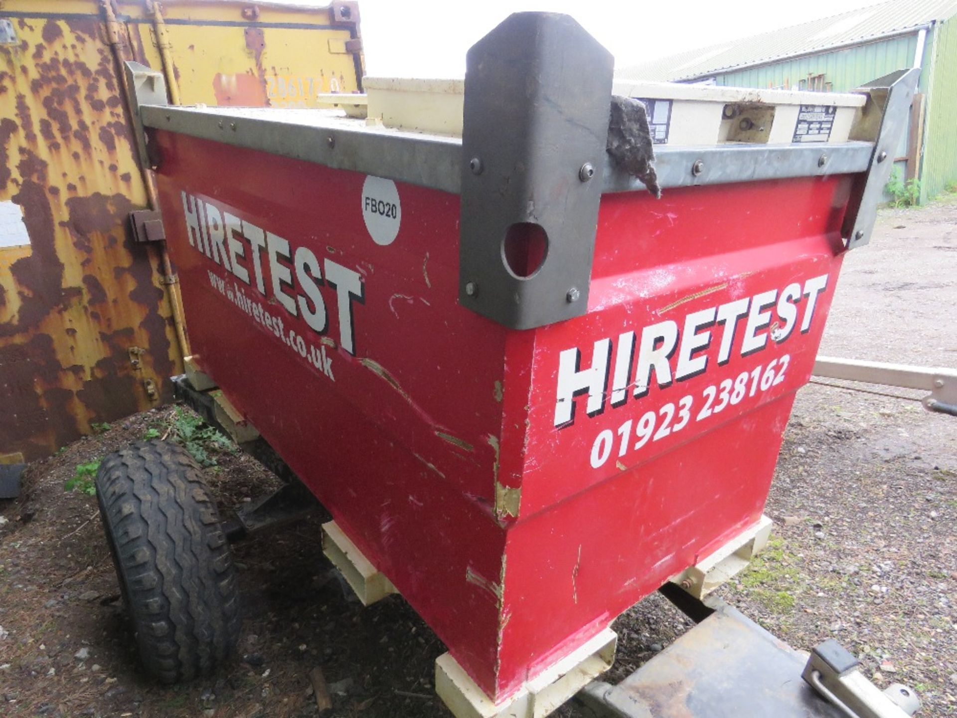 WESTERN TRANSCUBE 2143 LITRE CAPACITY BUNDED FUEL BOWSER ON SITE TOWED CHASSIS. SOURCED FROM COMPANY - Image 4 of 14