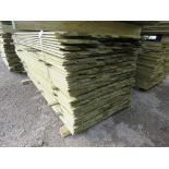 LARGE PACK OF PRESSURE TREATED SHIPLAP TYPE TIMBER CLADDING BOARDS. 1.73-1.93M LENGTH X 100MM WIDTH