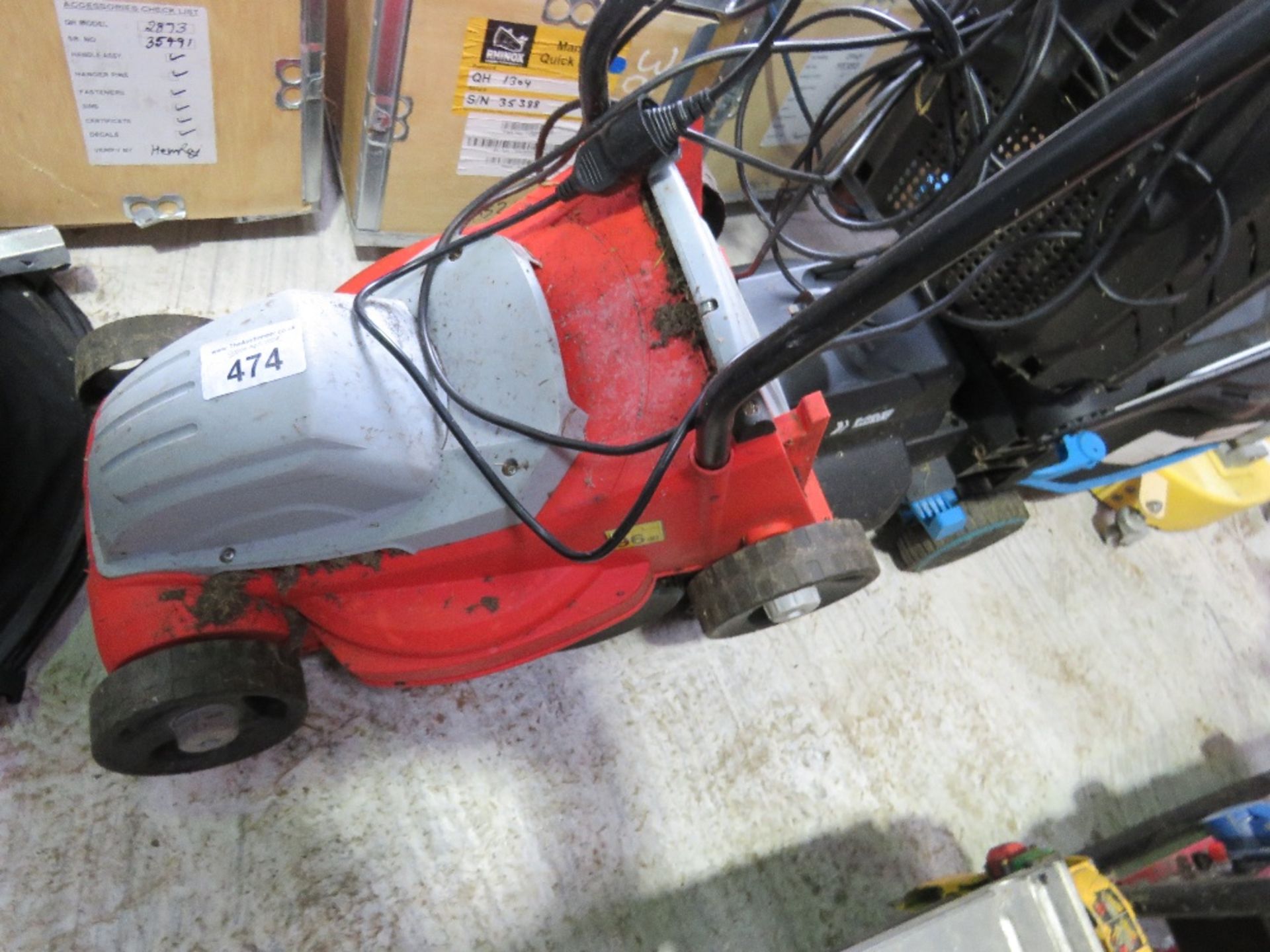 2NO ELECTRIC LAWNMOWERS PLUS A STRIMMER. - Image 2 of 7