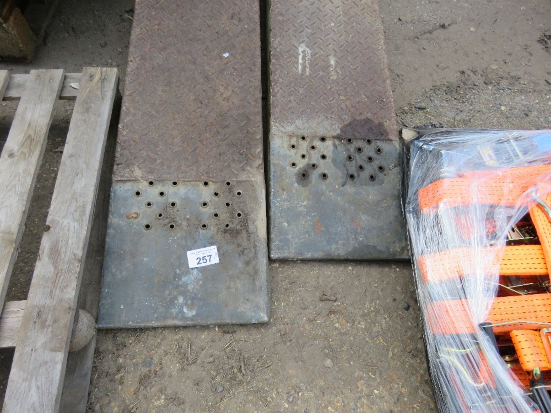 PAIR OF STEEL LOADING RAMPS 8FT LENGTH APPROX. - Image 2 of 7