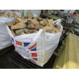 BULK BAG CONTAINING MAINLY HARDWOOD FIREWOOD LOGS.....THIS LOT IS SOLD UNDER THE AUCTIONEERS MARGIN