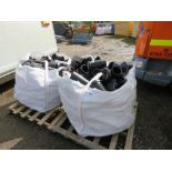 2 X BULK BAGS CONTAINING PLASTIC PIPE JOINTS AND FITTINGS.