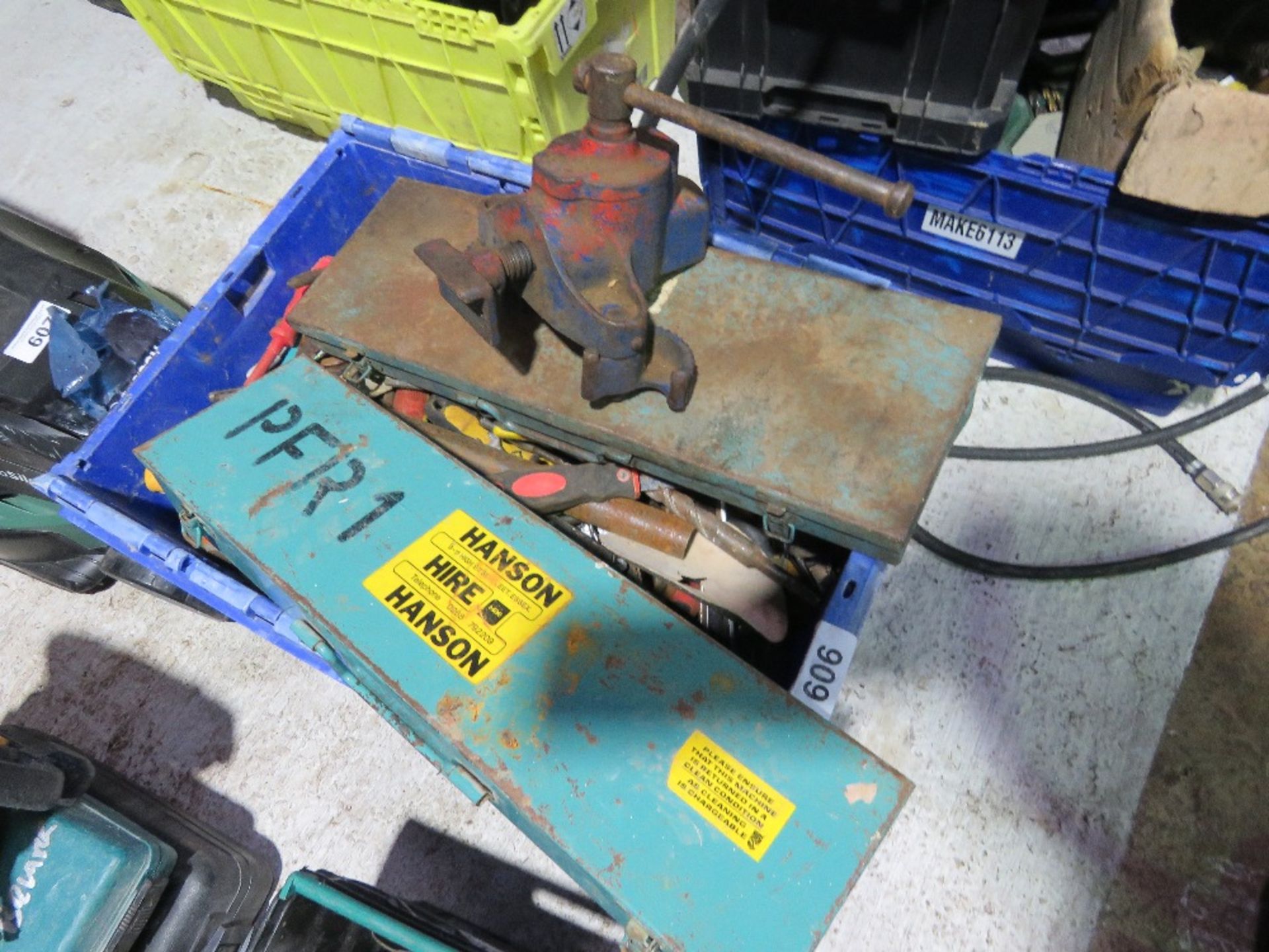 LARGE CRATE OF TOOLS AND SUNDRY ITEMS.....THIS LOT IS SOLD UNDER THE AUCTIONEERS MARGIN SCHEME, THER