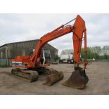 DAEWOO DH130 STEEL TRACKED EXCAVATOR, 13 TONNE RATED, SUPPLIED WITH 2 BUCKETS (6FT AND 3FT). SN:010