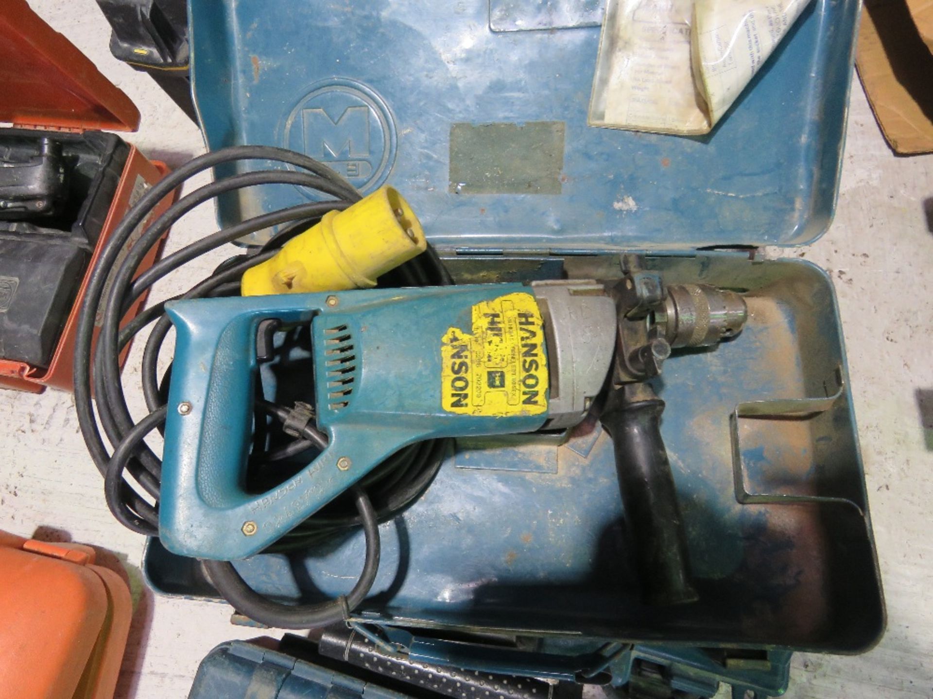 4NO 110VOLT POWERED DRILLS.....THIS LOT IS SOLD UNDER THE AUCTIONEERS MARGIN SCHEME, THEREFORE NO VA - Bild 4 aus 7