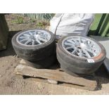 SET OF 4NO TEAM DYNAMICS MOTORSPORT RACING WHEELS AND TYRES, PREVIOUSLY USED ON AN ALFA ROMEO 33 RA