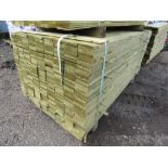 LARGE PACK OF TREATED FEATHER EDGE FENCE CLADDING TIMBER BOARDS. 1.65M LENGTH X 100MM WIDTH APPROX.