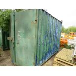 SMALL SECURE CONTAINER STORE, 10FT LENGTH APPROX, 2.2M DOOR ACCESS APPROX.