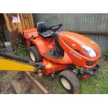 BID INCREMENT NOW £100!! KUBOTA GR2120 DIESEL ENGINED MOWER WITH REAR COLLECTOR, 4WD.