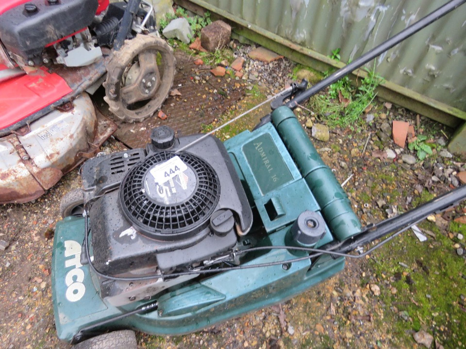 ATCO PETROL ENGINED ROLLER LAWNMOWER , NO COLLECTOR. THIS LOT IS SOLD UNDER THE AUCTIONEERS MARGIN - Image 3 of 4