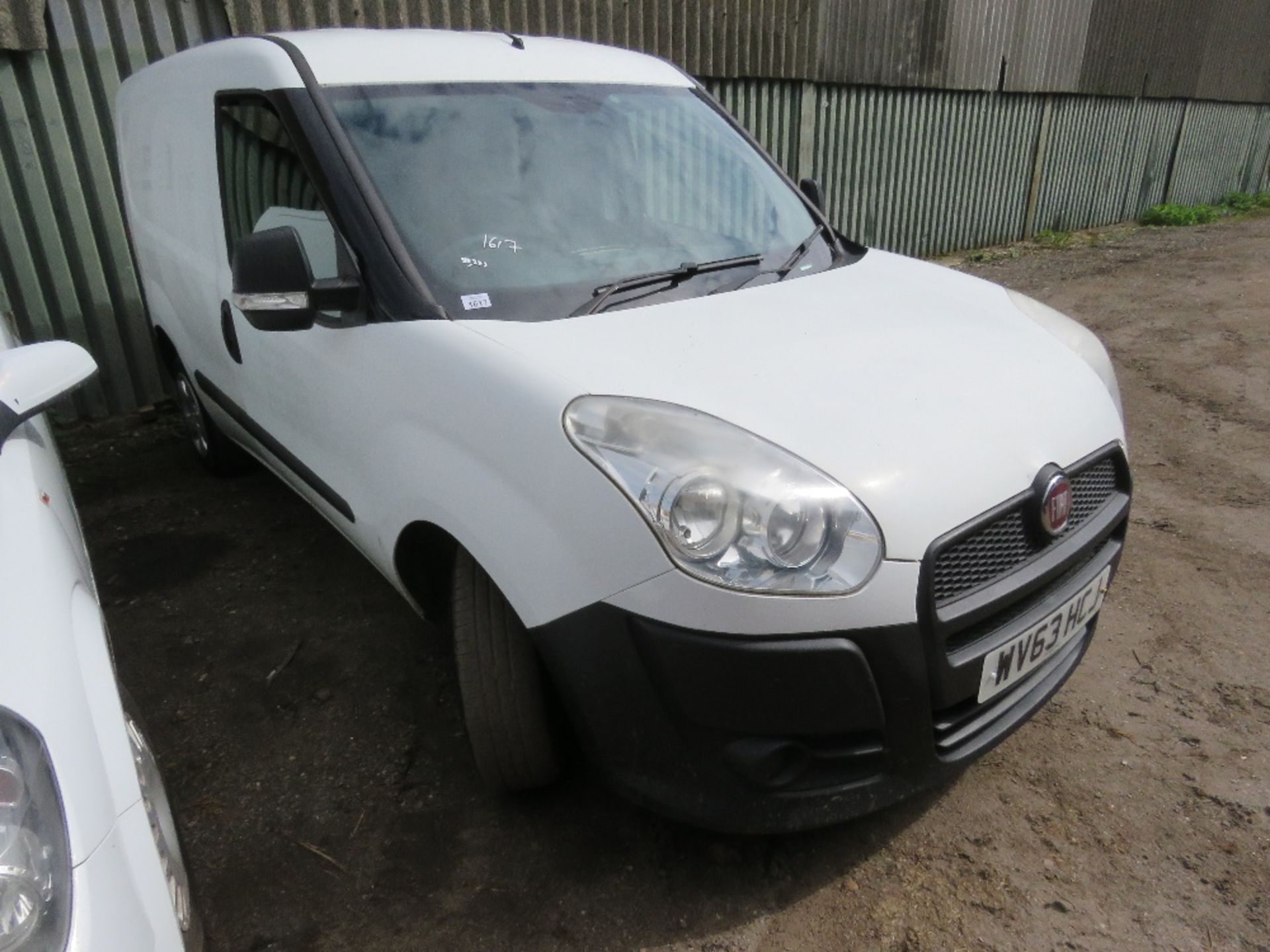 FIAT DOBLO PANEL VAN REG: WV63 HCJ. 84343 REC MILES. WHEN TESTED WAS SEEN TO DRIVE, STEER AND BRAKE.