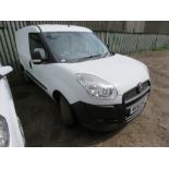 FIAT DOBLO PANEL VAN REG: WV63 HCJ. 84343 REC MILES. WHEN TESTED WAS SEEN TO DRIVE, STEER AND BRAKE.