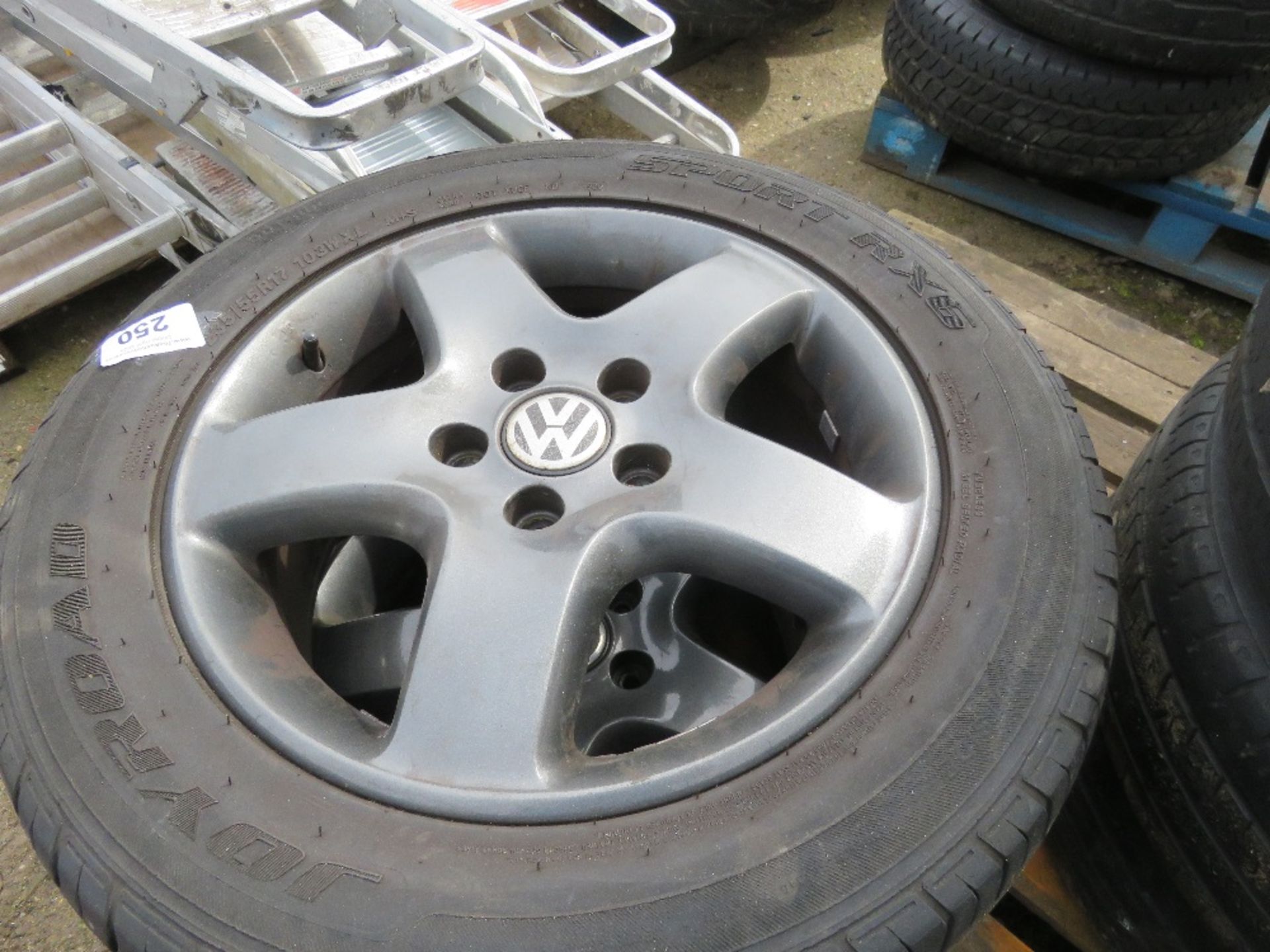 5NO ASSORTED VW WHEELS AND TYRES. - Image 2 of 6