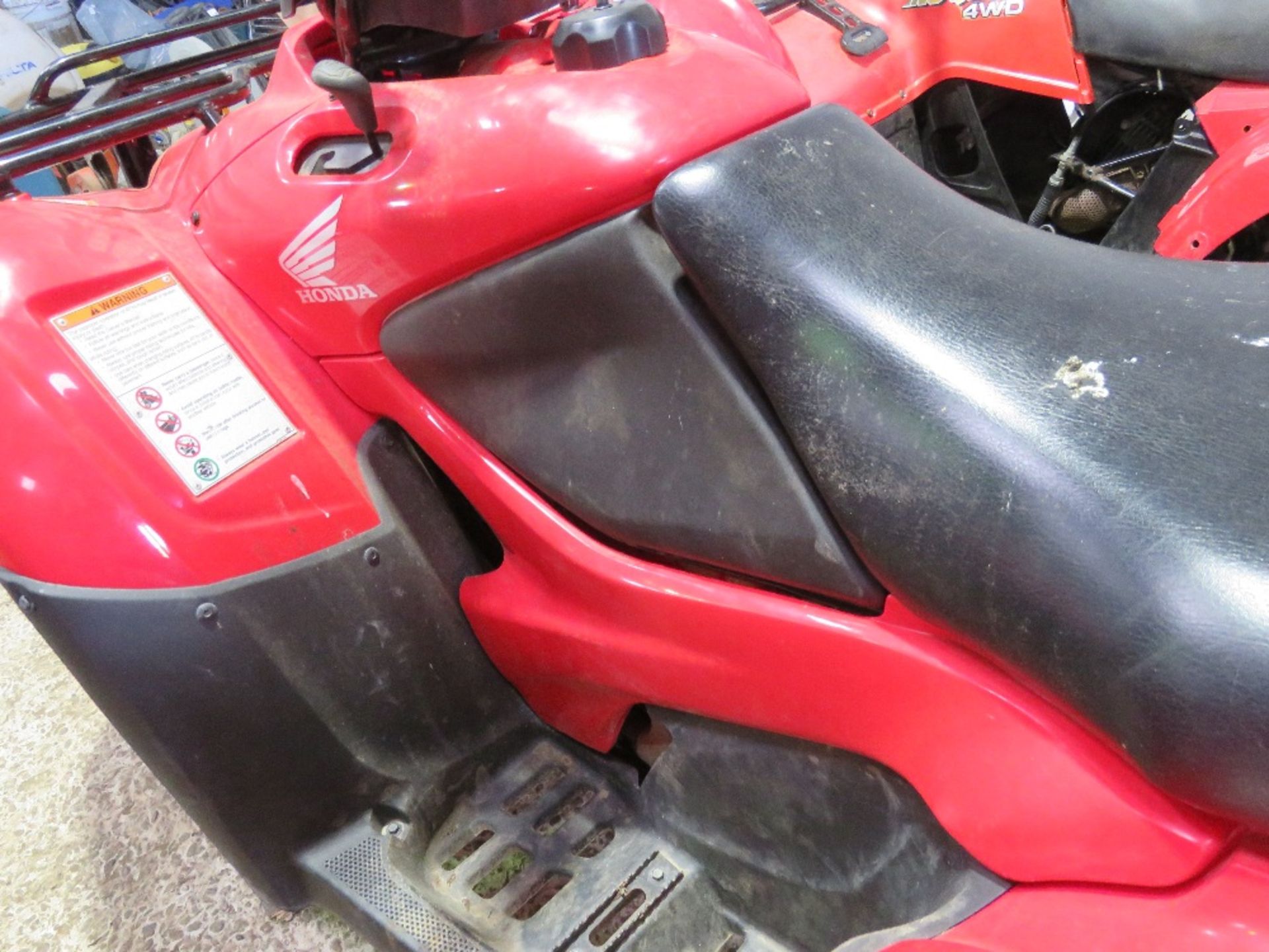 HONDA SELECTABLE 4 WHEEL DRIVE QUAD BIKE WITH ELECTRONIC GEAR SELECTION. WHEN TESTED WAS SEEN TO RUN - Image 10 of 11