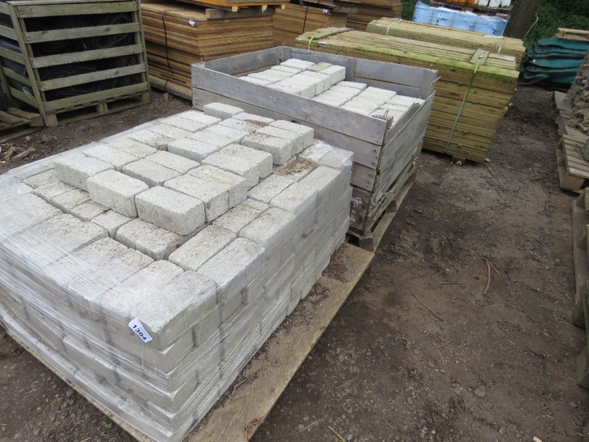 2 X PALLETS OF LIGHT GREY BLOCK PAVERS.....THIS LOT IS SOLD UNDER THE AUCTIONEERS MARGIN SCHEME, THE