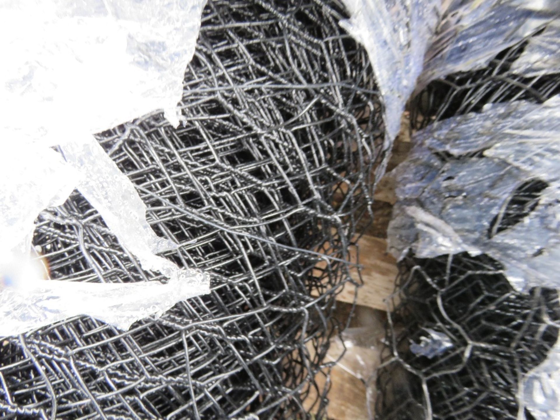 6NO ROLLS OF BLACK WIRE NETTING FENCING, 1M HEIGHT. - Image 2 of 3