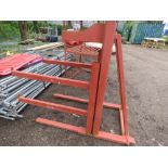 HEAVY DUTY STEEL BAR STORAGE RACK 3FT X 7FT OVERALL APPROX, 6FT MAXIMUM HEIGHT APPROX.